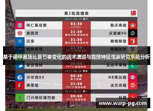 基于德甲赛场比赛节奏变化的战术演进与竞技特征观察研究系统分析