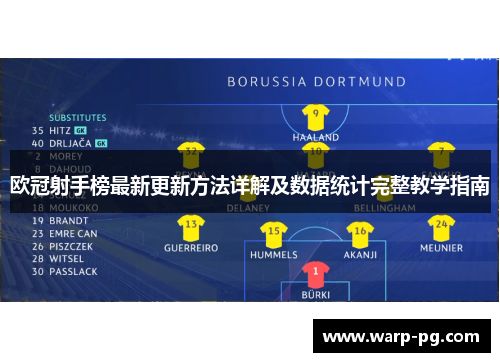 欧冠射手榜最新更新方法详解及数据统计完整教学指南