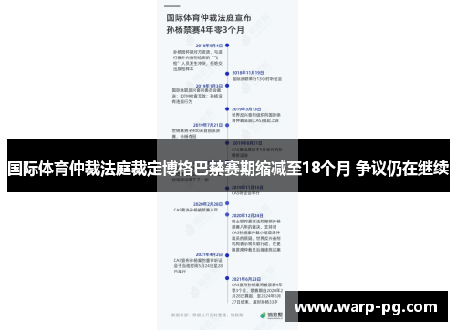 国际体育仲裁法庭裁定博格巴禁赛期缩减至18个月 争议仍在继续